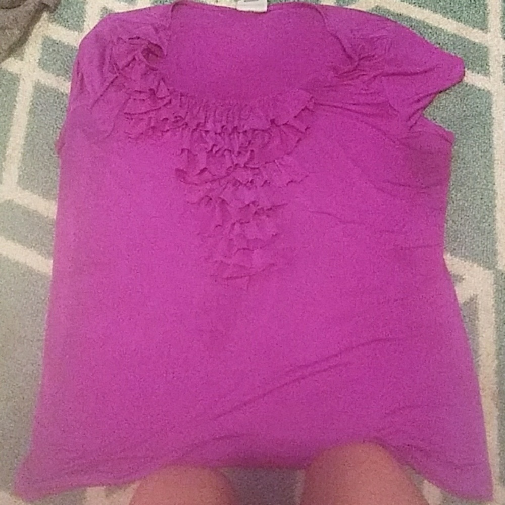 Fuschia worthington stretch top size large